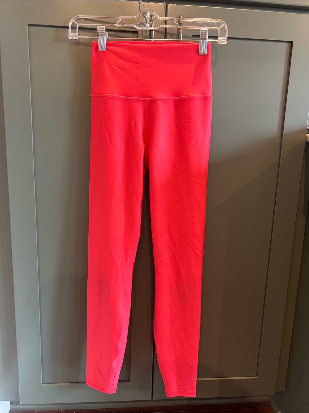 Alo xs leggings USED read description bright coral red pink orange